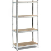 Scaffale 4 Ripiani In Metallo E Mdf X 150 Kg Per Ripiano 80X40X160 - Biacchi G.
