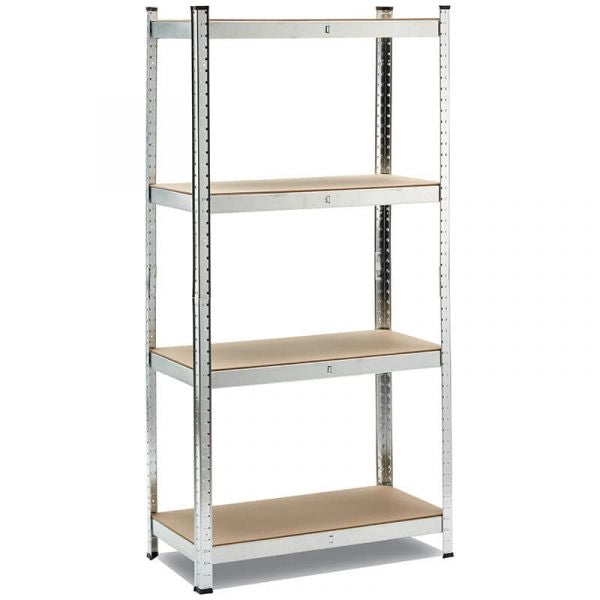 Scaffale 4 Ripiani In Metallo E Mdf X 150 Kg Per Ripiano 80X40X160 - Biacchi G.