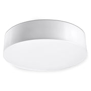 ARENA Lampada da soffitto rotonda a 3 luci arancione spagnolo in PVC bianco 45 cm