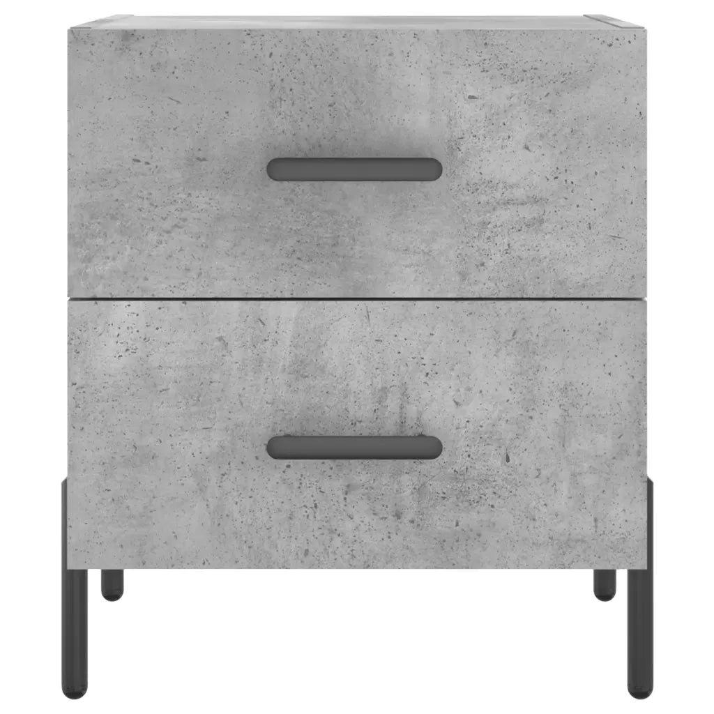 Comodino-Tavolino da notte Grigio Cemento 40x35x47,5 cm in Legno Multistrato 408075