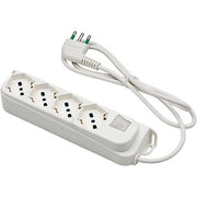 MULTIPRESA BIPASSO SCHUKO + INT.LUM RETAIL FME - BIANCO POSTI 4 2P+T 16A n°XMMQ 3X10 MT 15- 2 pezzi
