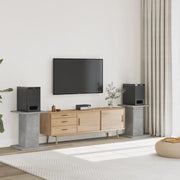 Supporti Altoparlanti 2 pz Grigio 30x30x40 cm Legno Multistrato 852657