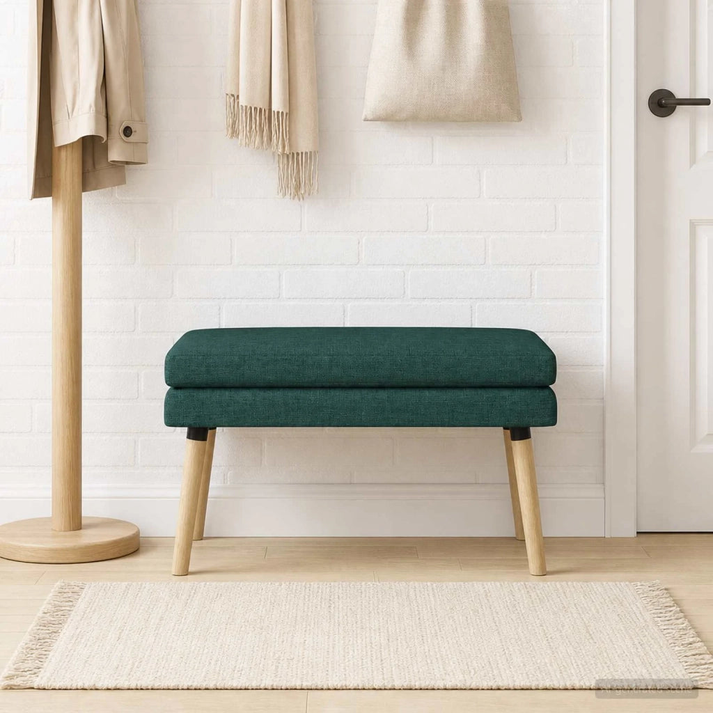 Panchina a doppio strato Verde Scuro 80 x 40 x 47 cm Tessuto 42038436