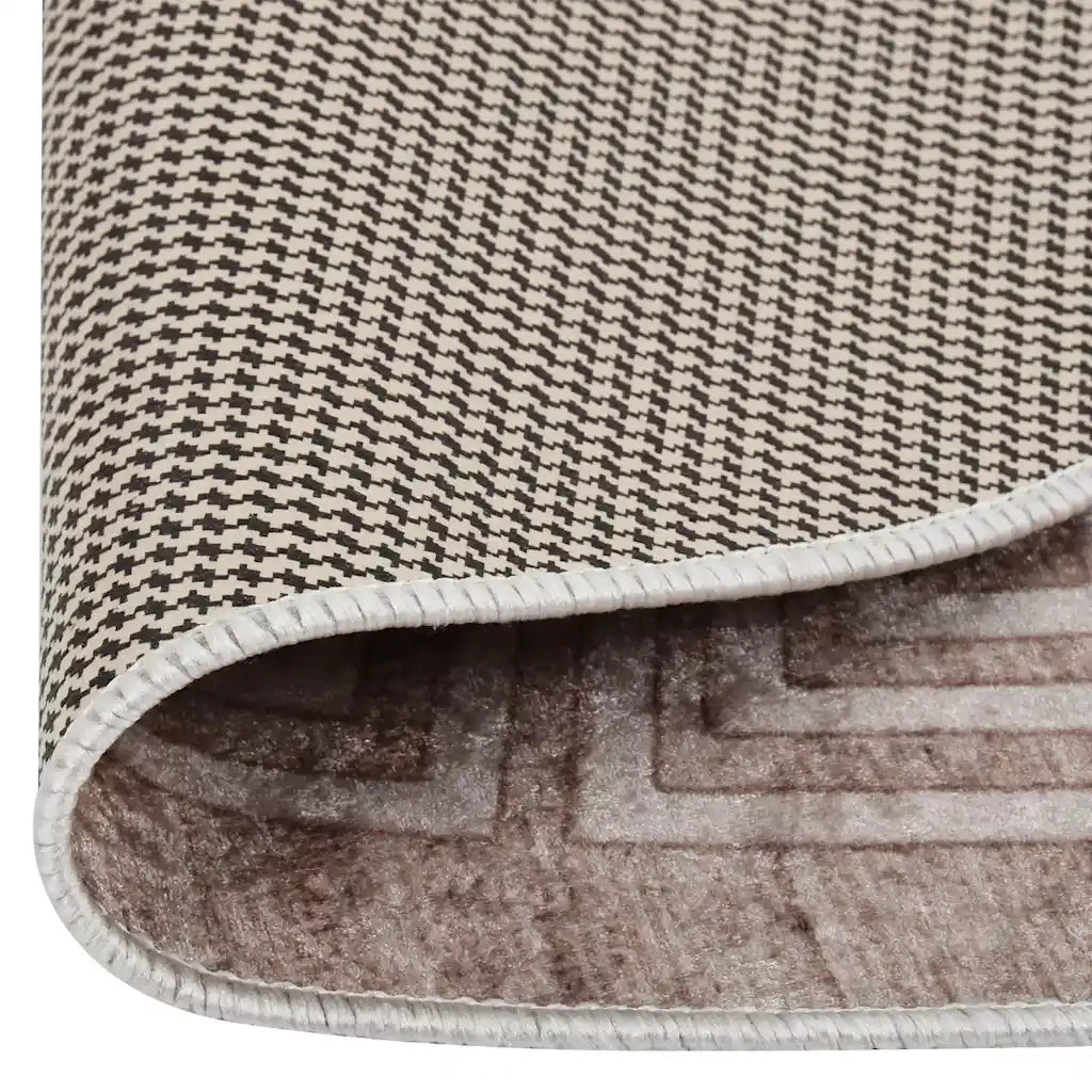 Tappeto Lavabile 120 cm Beige 337945
