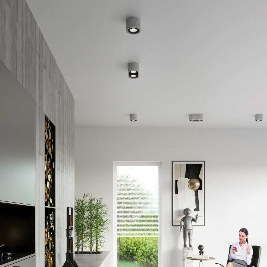 Spot soffitto Pure Lume PRIMO 2xGU10 in cemento grigio