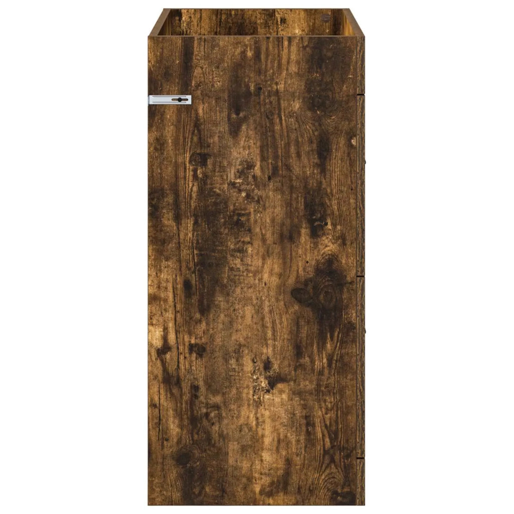 Mobiletto da Bagno Sotto Lavabo Rovere Fumo 78,5 x 37,5 x 81 cm