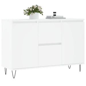 Credenza Bianca 101,5x35x70 cm in Legno Multistrato 827204