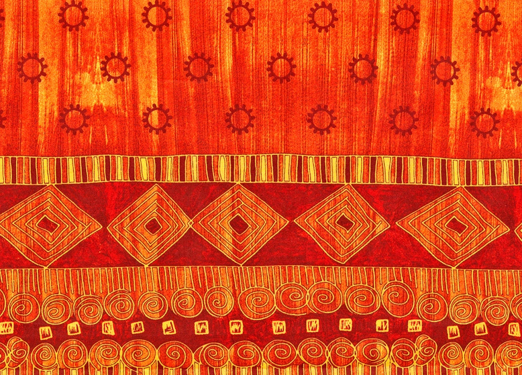 Set Cuscini Coprisedia Imbottiti Sfoderabili Modello Sequoia Made In Italy - Fascia Rotonda 4Pz - Rosso