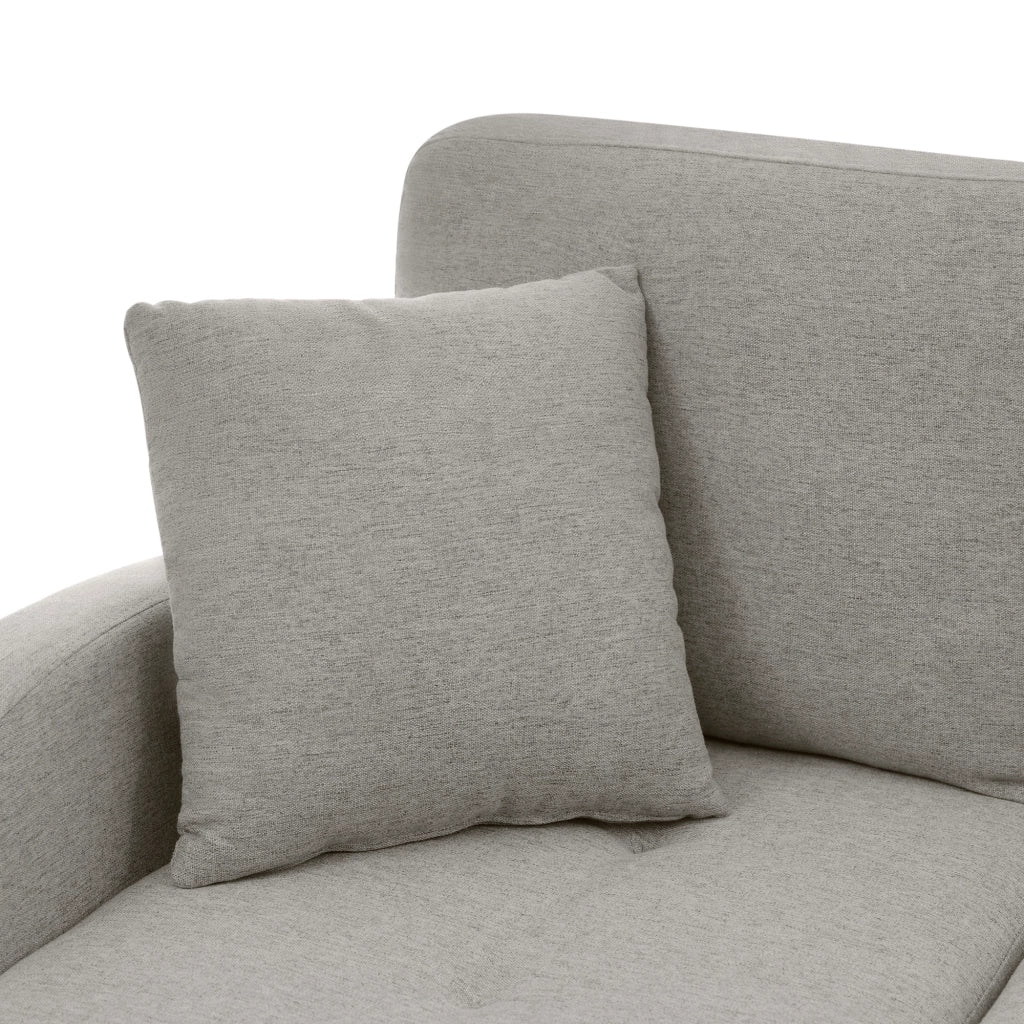 Divano angolare reversibile a 3 posti modulare con chaise longue in schiuma e tessuto grigio 166 × 118 × 77 cm