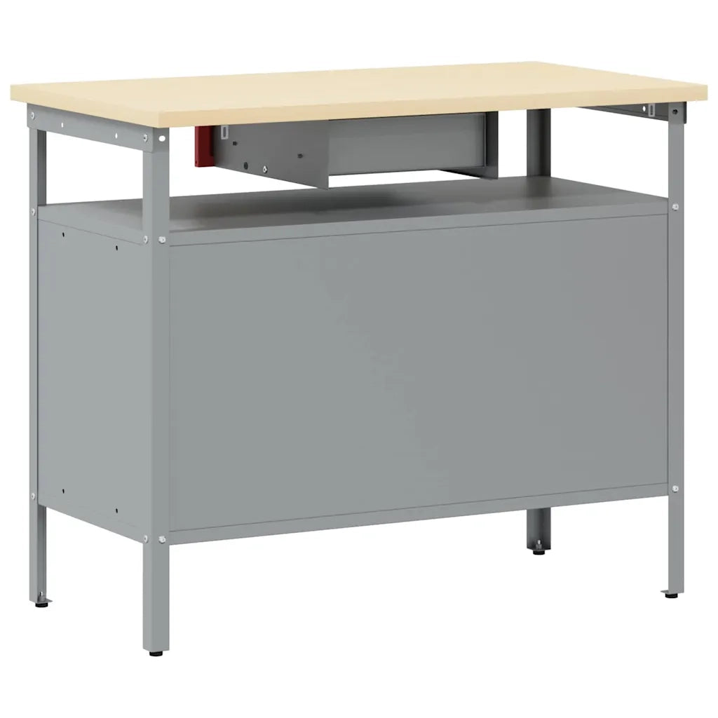 Banco da lavoro con cassetto Rosso e Grigio 100 x 55 x 85 cm 4103459