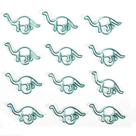 Fermo Foglio Dinosaurus - Fermo Foglio a Forma di Animale - Clip per Documenti - Fermo Foglio con Forma Divertente - Organizzatore - Sviluppato Professionalmente - Clip per Foglio
