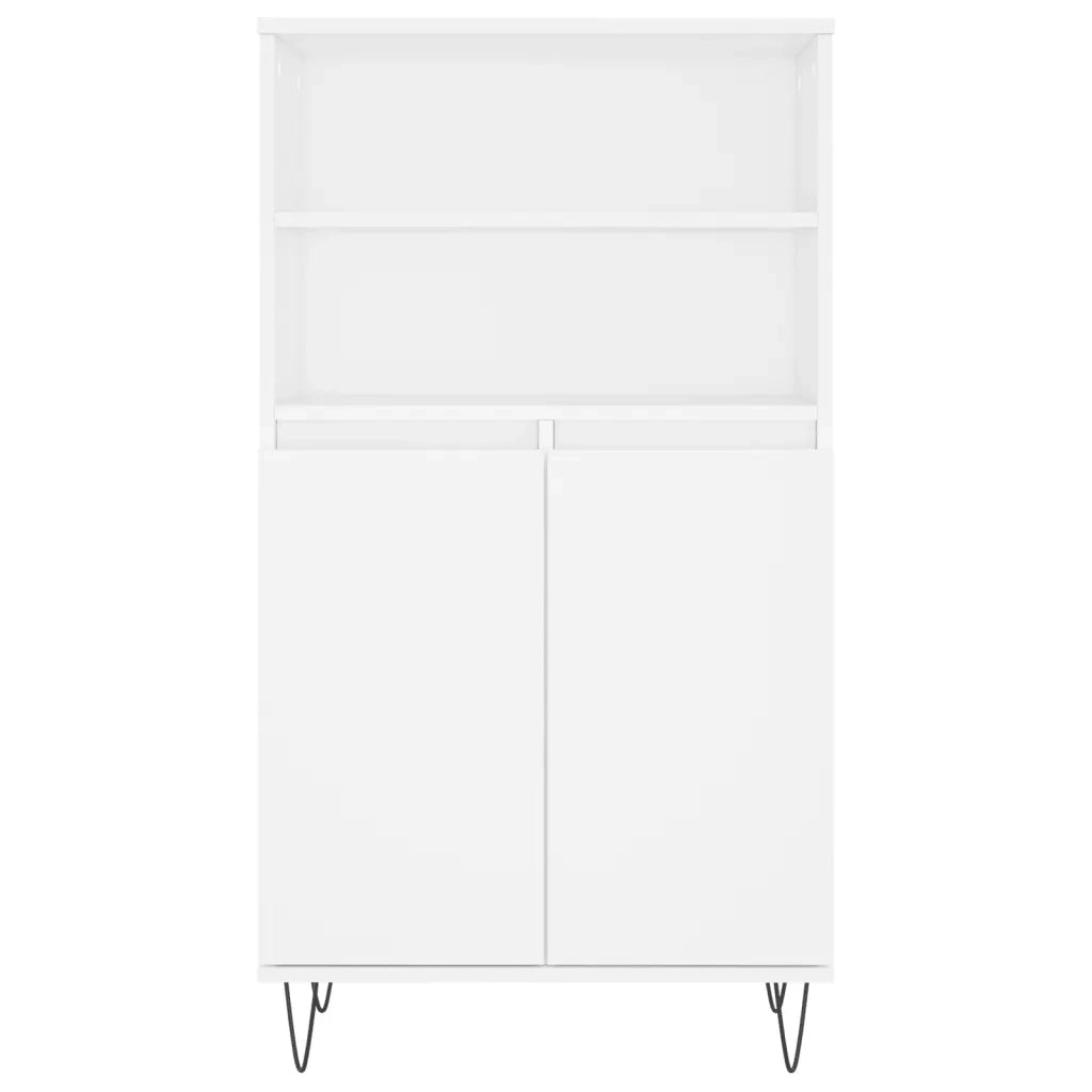 Credenza Alta Bianca 60x36x110 cm in Legno Multistrato 831484