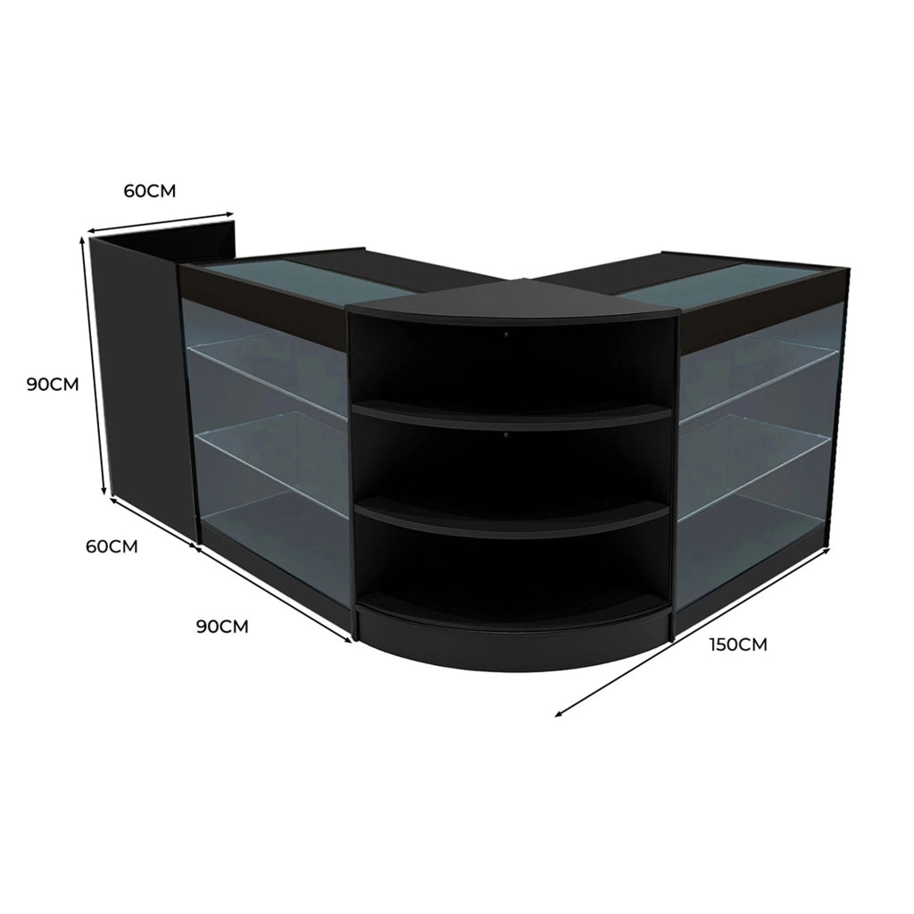 Set Banconi LED Astro Nero K900 LM60 TB60 Vetrina Negozio con Chiavi
