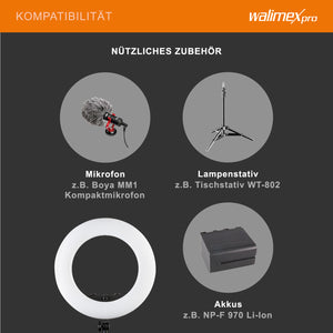 Ring light a LED Medow 960 Bi-Color, 3200-5500 K, Luce ad anello da 96 W per foto e video con telecomando, compatibile con treppiedi fotografici