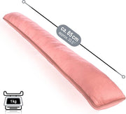 2 x Stoppi vento per porte e finestre - blocco vento a microfibra - risparmia energia con stoppi vento (02 pezzi - rosa)