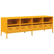 Mobile TV | Armadietto TV | Mobile Porta TV Giallo Senape 135x39x43,5 cm in Acciaio
