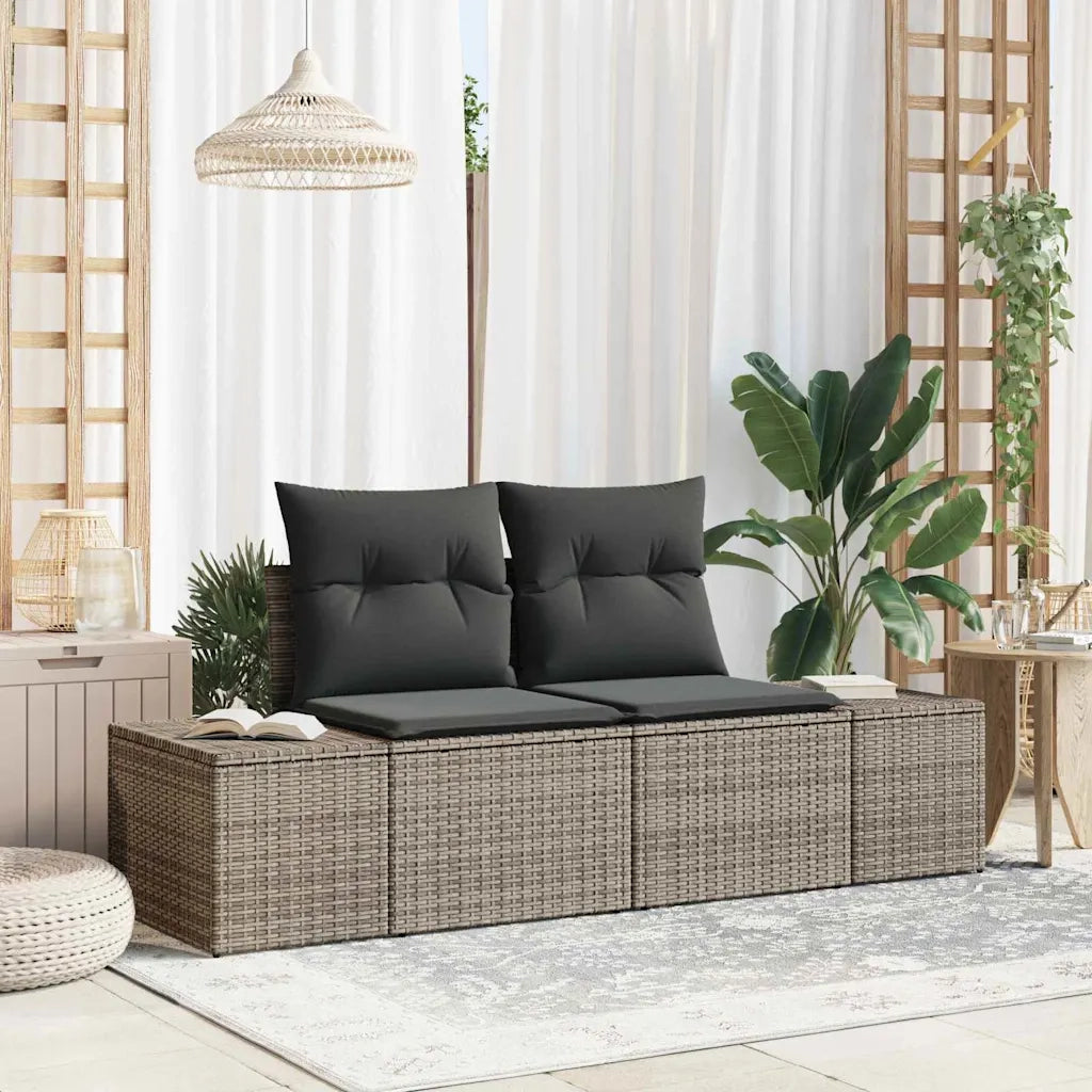 Divano da giardino Grigio 184 x 62 x 69 cm polyrattan 42006804