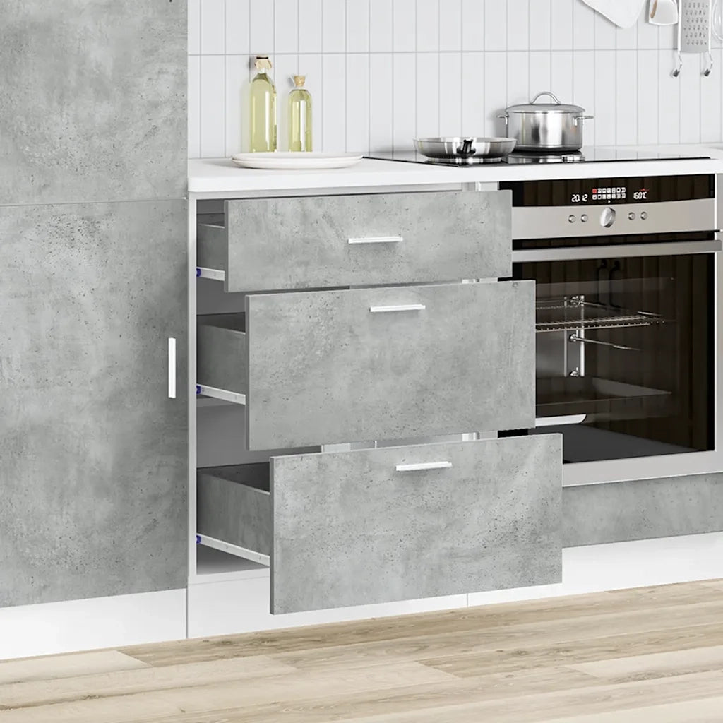 Base da Cucina “Lyon” Grigio Cemento in Legno Multistrato 854253