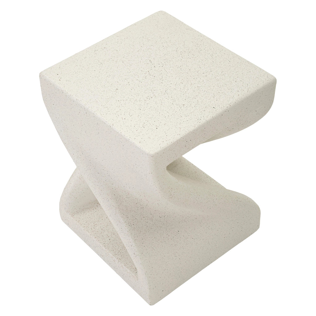 Gale, Tavolino da Salotto Adatto per Indoor/outdoor, 42x53x42h cm Bianco Marmo