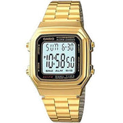 Trade Shop - Orologio Da Polso Casio A178wga-1adf Uomo Donna Digitale Sveglia Luce Oro -