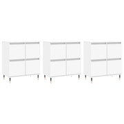 Credenze 3 pz | Madia | Buffet da pranzo | Armadio da pranzo Bianco in Legno Multistrato
