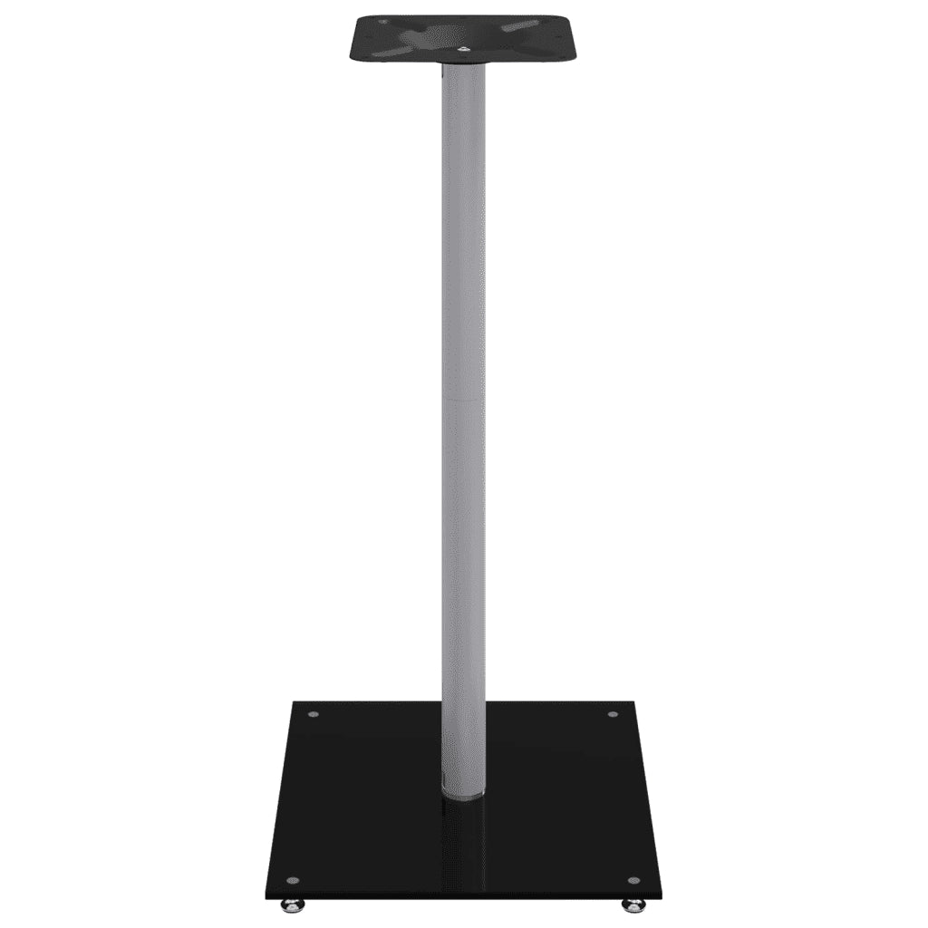 Pedane Casse 2 pz Nero Argento Vetro Temperato Design 1 Pilastro CFW7215953