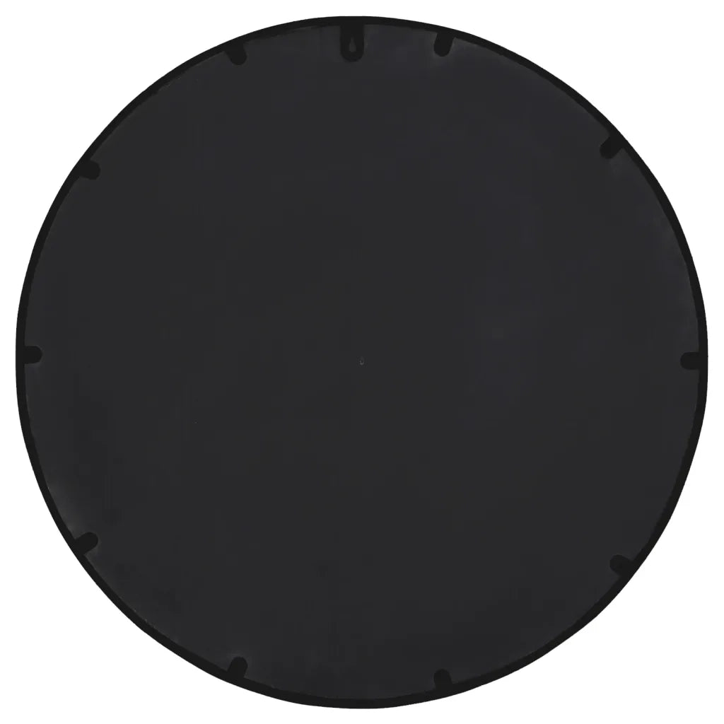 Specchio da Giardino Nero 60x4 cm in Ferro Rotondo da Esterno