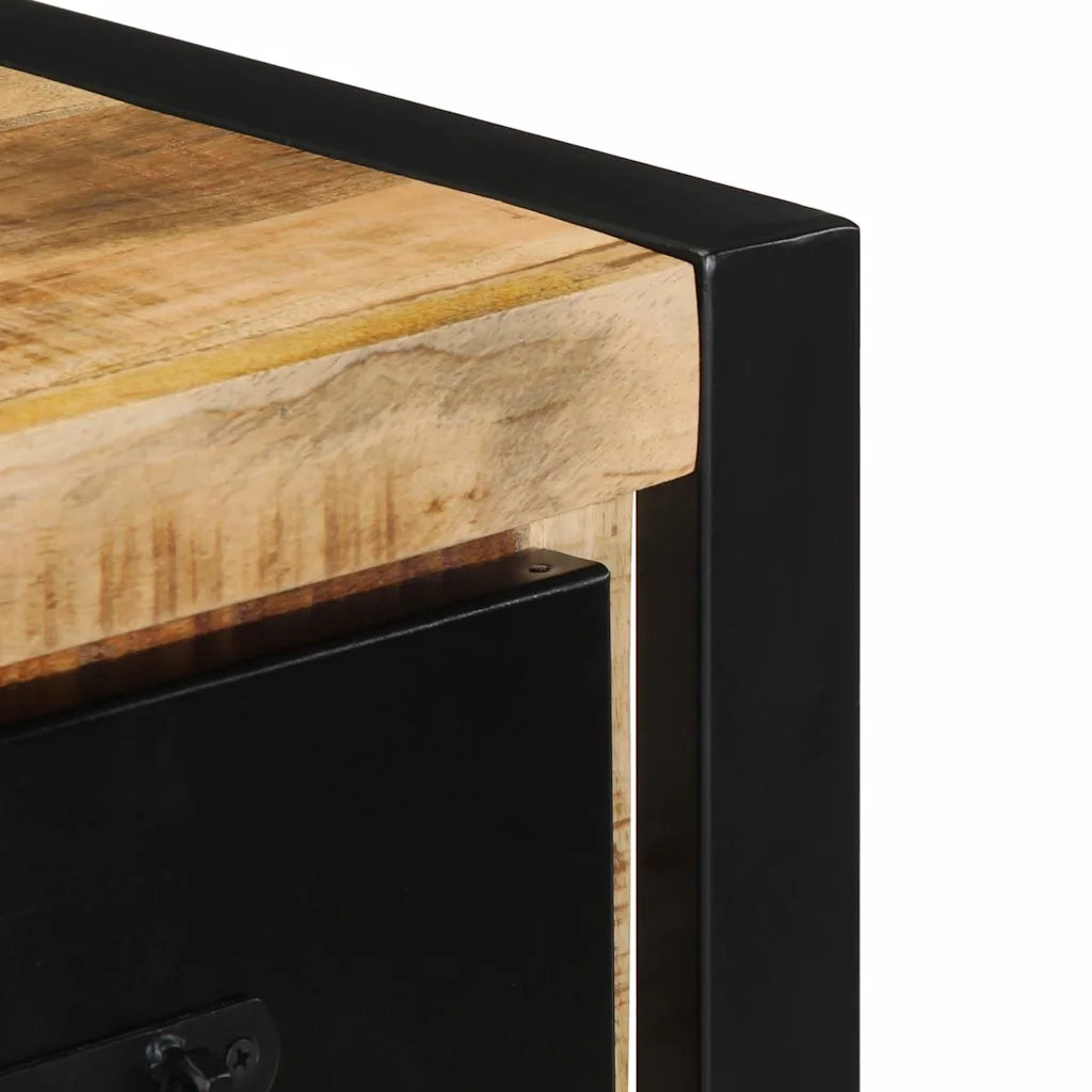 vidaXL Mobile Porta TV 100x30x25 cm in Legno Massello di Mango Grezzo