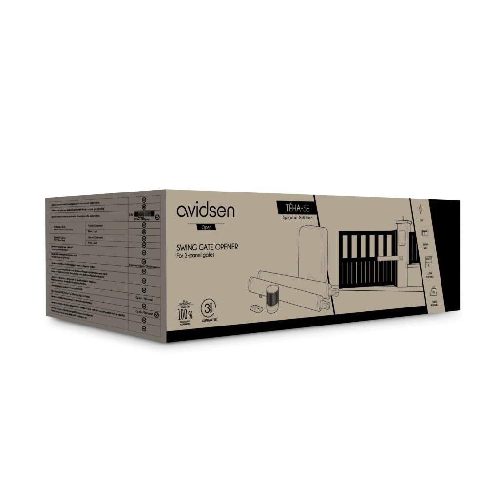Motore per cancello a battente 24 V – Avidsen SE 114176 – fino a 1,75 m/150 kg
