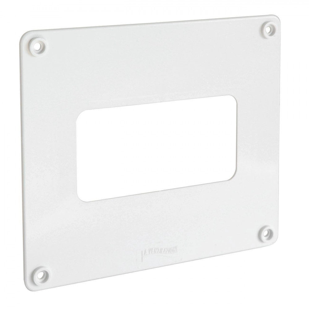 First 19x16cm copriforo bianco placca per tubi rettangolari