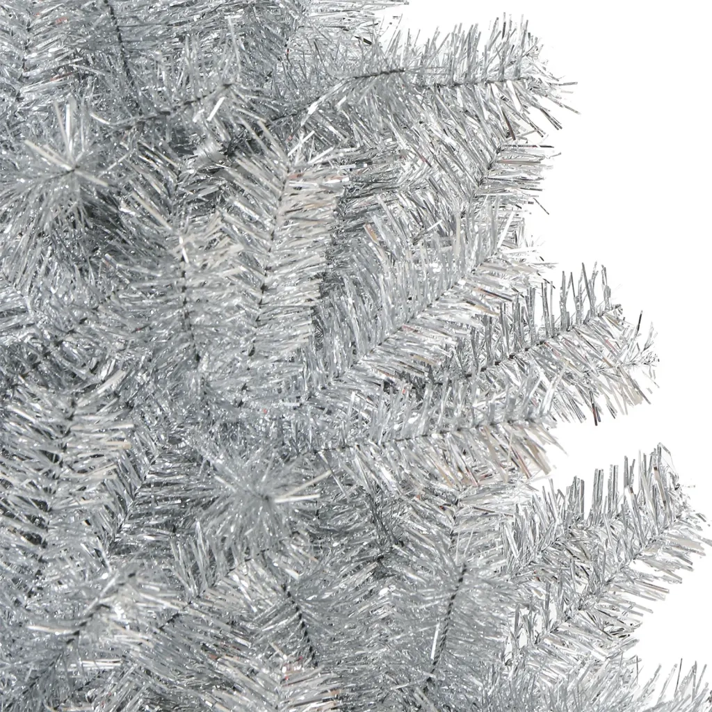 Albero di Natale Artificiale con Supporto Argento 120 cm PET 329187