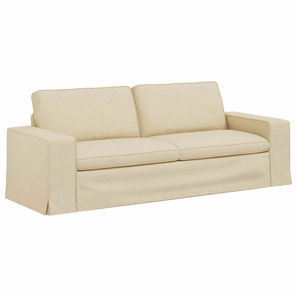 Set di divani 2 pcs Crema 222 x 80 x 82 cm Tessuto