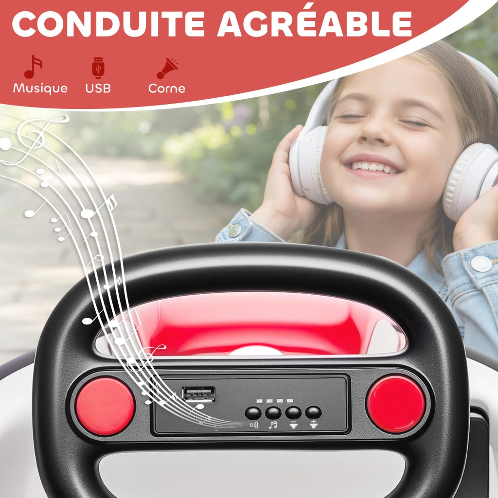 Auto tampone elettrica per bambini ¨C zephmum ¨C 6V, 360¡ã, doppio motore