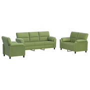 Set di divani 3 pcs Verde chiaro Velluto 3430465