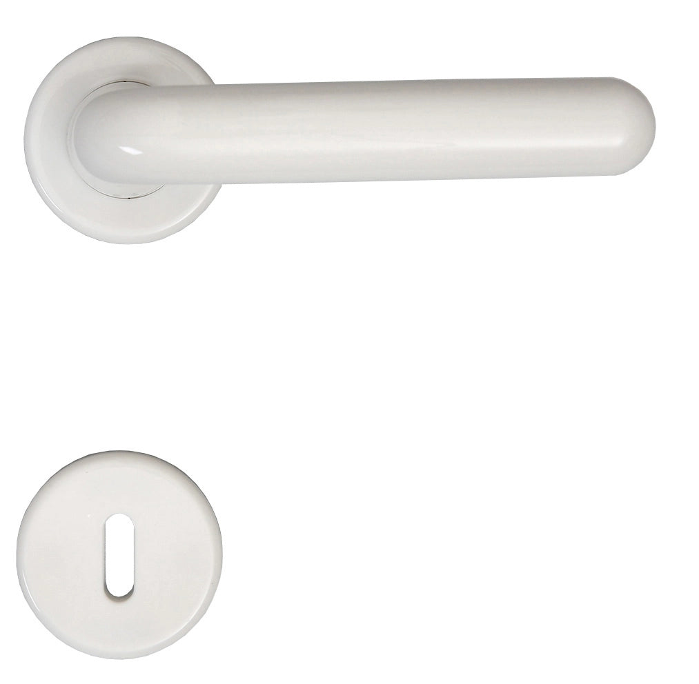 MANIGLIA RESINA MARGHERITA C/BOCCHETTA BIANCO- MINUMET- 10,0 coppie