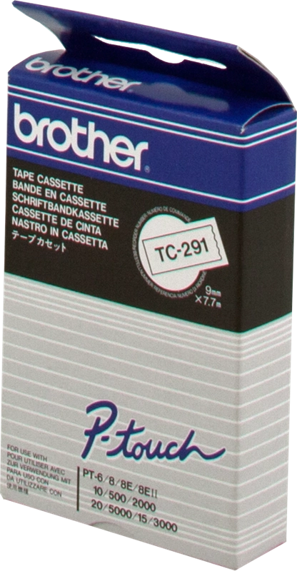 Brother TC-291 nastro per etichettatrice Nero su bianco