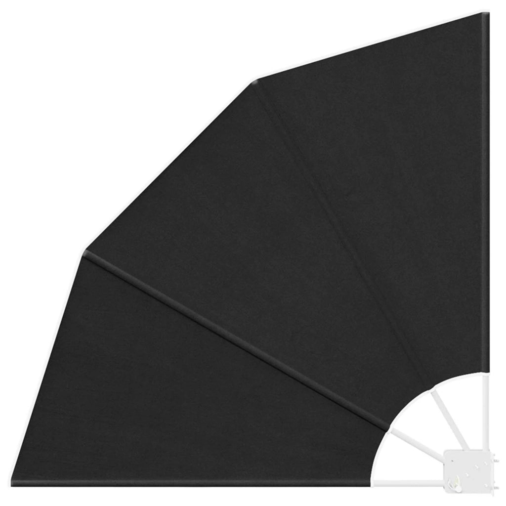 Schermo di Privacy per Balcone 115 x 115 cm Poliestere Nero 42000908