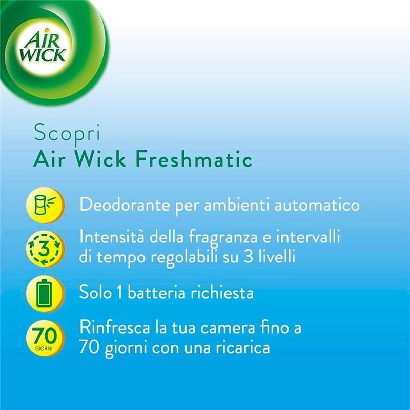AIR WICK PURE FRESHMATIC RICARICA SPRAY AUTOMATICO POTERE NEUTRALIZZA ODORI FRAGRANZA SOFFICE COTONE FINO A 70 GIORNI 250 ML