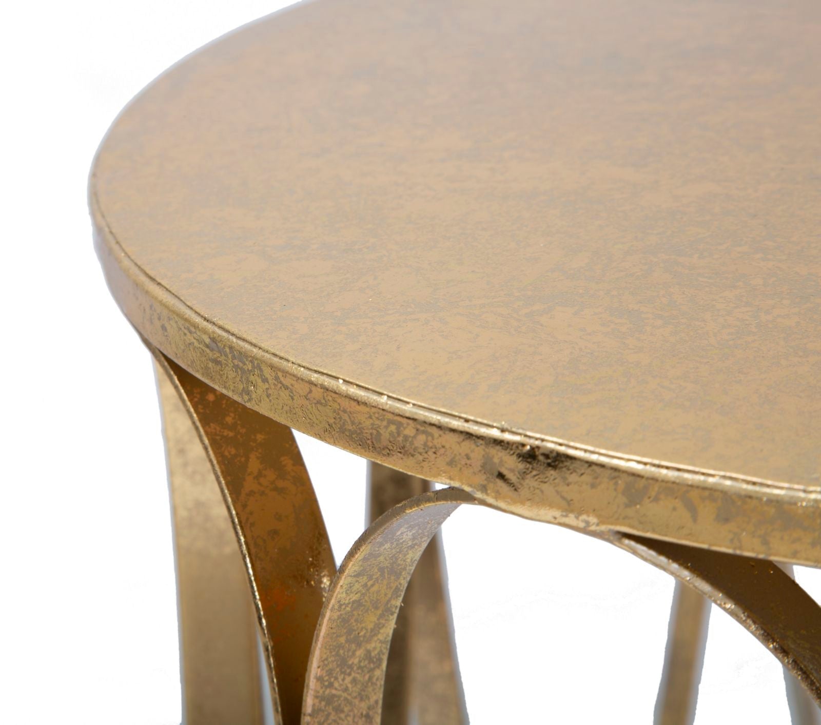 Tavolinetto Venice Ø37x58 cm in Ferro Oro
