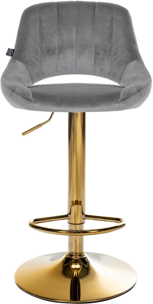 Sgabello da bar Milet velluto oro 4