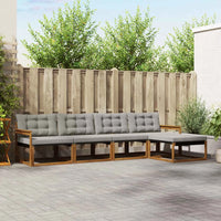 Set di divani da esterno 5 pcs Grigio Naturale e Chiaro 3369354