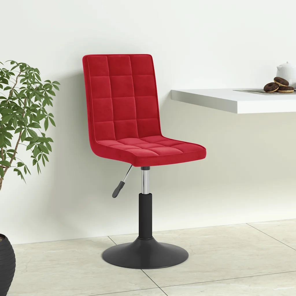 Sedie da Pranzo Girevoli 6 pz Rosso Vino in Velluto 3089306