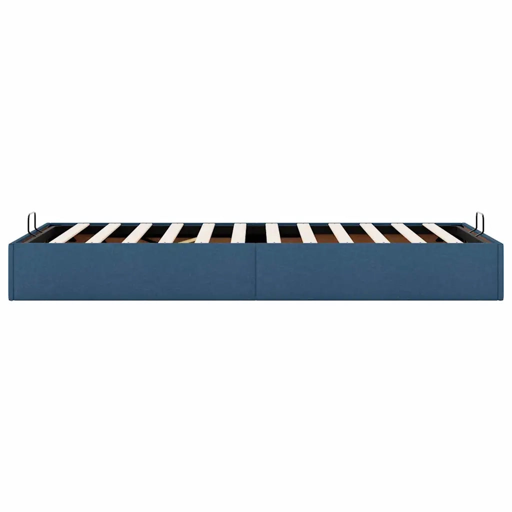 Struttura Letto Pouf senza Materasso Blu 90x200 cm in Tessuto 3310853