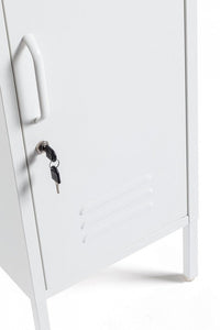 Mobile Basso 1 Anta 40x35x76 cm Cambridge in Acciaio Bianco