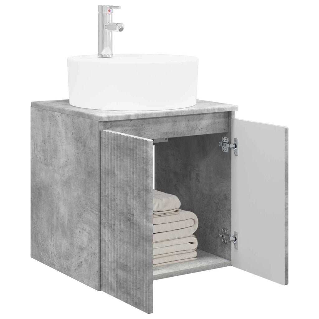 Mobile Lavabo da Parete Grigio Cemento 49,5 x 44,5 x 65 cm 890435