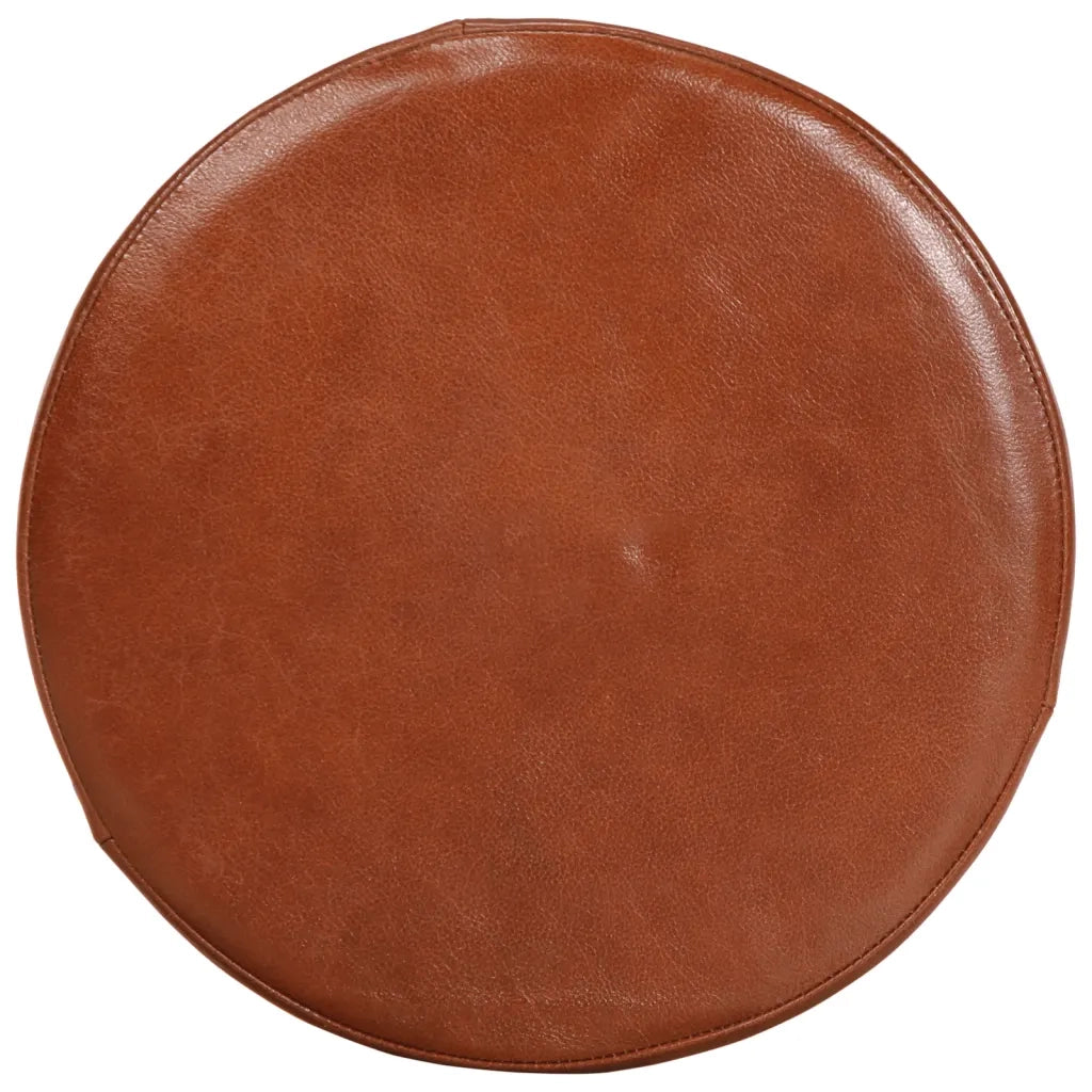 Sgabelli da Bar 2 pz in Vera Pelle e Legno Massello di Acacia 246260