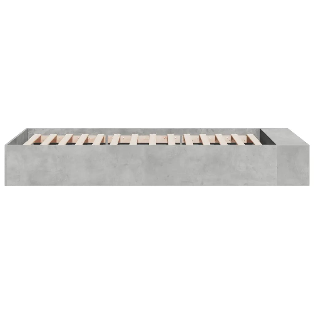 Giroletto-Struttura Letto Grigio Cemento 90x190 cm in Legno Multistrato 685243