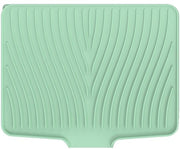 Afdruipmat siliconica per cucina 40x33 cm, con canali di scarico integrati, antiscivolo, resistente al calore, colore lichtverde