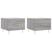 2 pz Tavolini salotto | Tavolino da caff¨¨ | Tavolino da Soggiorno Grigio Sonoma 50x50x40cm Legno Multistrato