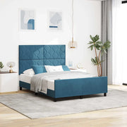 Letto a molle con testiera Blu Scuro 140 x 190 cm Velluto 3345009